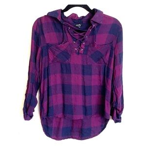 Purple Patterned Blouse